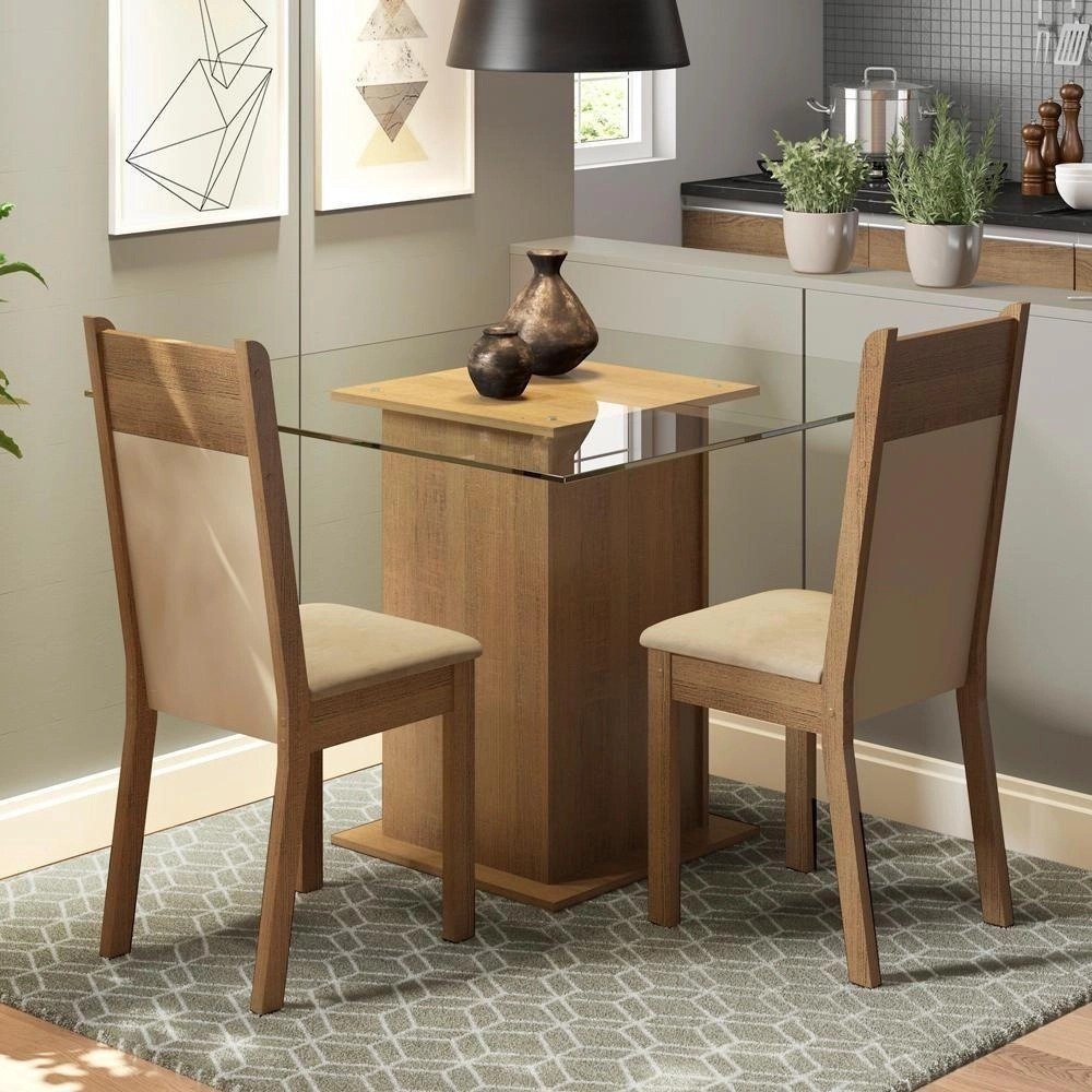 Conjunto-Sala-De-Jantar-Madesa-Moni-Mesa-Tampo-De-Vidro-Com-2-Cadeiras.jpeg Conjunto Sala De Jantar Madesa Moni Mesa Tampo De Vidro Com 2 Cadeiras - Imagem 1