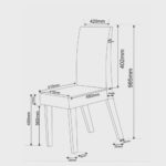 Conjunto Sala de Jantar Mesa Medelin com 4 Cadeiras Venus Viero - Imagem 4