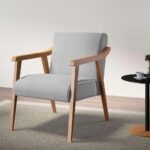 Poltrona Flávia Cinza e Natural - Imagem 2