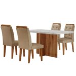 Recamier Baú Casal Com Pés De Madeira Retro 150Cm Marrom - Imagem 2