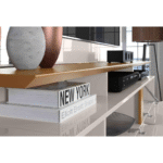 Painel Intense 55” Com Espelho Off White / Damasco - Imagem 2