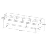 Rack e Painel Germai Vivare Wood Off White / Nature TV 72” - Imagem 3