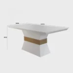 Conjunto Sala de Jantar Mesa 4 Cadeiras Luísa Espresso Móveis - Imagem 5