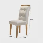 Conjunto Sala de Jantar Mesa 4 Cadeiras Luísa Espresso Móveis - Imagem 4