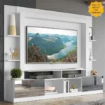Rack com Painel Tv 65 Portas com Espelho Oslo Branco - Imagem 4