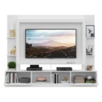 Rack com Painel Tv 65 Portas com Espelho Oslo Branco - Imagem 3
