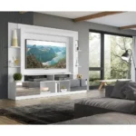 Rack com Painel Tv 65 Portas com Espelho Oslo Branco - Imagem 2