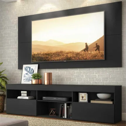 Rack com Painel p/tv até 65 Flórida Multimóveis Preto