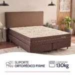 Colchão Casal Ortopédico Firme Espuma D33 Antialérgico Certificado Bege 138x188x24cm – bf Colchoes - Imagem 5