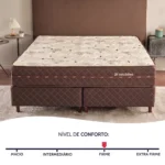 Colchão Casal Ortopédico Firme Espuma D33 Antialérgico Certificado Bege 138x188x24cm – bf Colchoes - Imagem 4