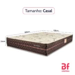 Colchão Casal Ortopédico Firme Espuma D33 Antialérgico Certificado Bege 138x188x24cm – bf Colchoes - Imagem 3