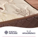 Colchão Casal Ortopédico Firme Espuma D33 Antialérgico Certificado Bege 138x188x24cm – bf Colchoes - Imagem 2