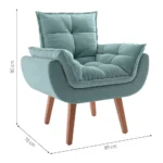 Poltrona Lidi Suede Suculenta - Imagem 5