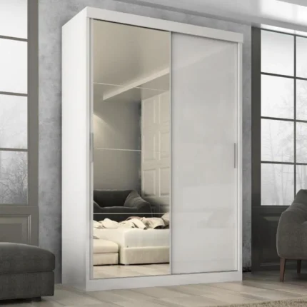 Guarda Roupa Roma 2 Portas Corre 2gav c/ Esp Branco