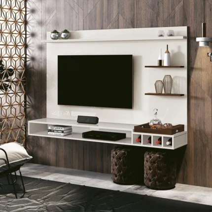 Painel para TV 55 Polegadas Palladium Off White 180 cm