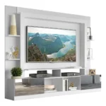 Rack com Painel Tv 65 Portas com Espelho Oslo Branco