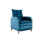 Poltrona Papai Reclinável Sala mx 65 Yaris Veludo Petróleo Matrix Original