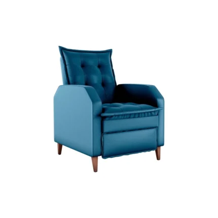 Poltrona Papai Reclinável Sala mx 65 Yaris Veludo Petróleo Matrix Original