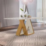 Mesa de Jantar Tampo Vidro Slim Plus 170x90cm Laguna Espresso Móveis