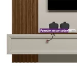 Painel para TV até 55 Polegadas Alvorada Freijó e Off White - Imagem 2