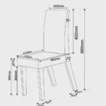 Conjunto Sala de Jantar Mesa Inovare 120x80cm Tampo Vidro/MDP com 4 Cadeiras Venus Móveis - Imagem 3