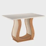 Conjunto Sala de Jantar Mesa Inovare 120x80cm Tampo Vidro/MDP com 4 Cadeiras Venus Móveis - Imagem 2