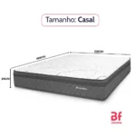 Colchão Casal Espuma D45 Extra Firme Ortopédico Antialérgico Certificado 138x188x24cm – bf Colchões - Imagem 3