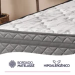 Colchão Casal Espuma D45 Extra Firme Ortopédico Antialérgico Certificado 138x188x24cm – bf Colchões - Imagem 2