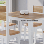 Conjunto Sala de Jantar Mesa Nicoli Retangular 110x68cm com 4 Cadeiras Delta - Imagem 7
