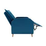 Poltrona Papai Reclinável Sala mx 65 Yaris Veludo Petróleo Matrix Original - Imagem 2