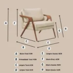 Kit 2 Poltronas Decorativa Braço de Madeira Mona - Imagem 2