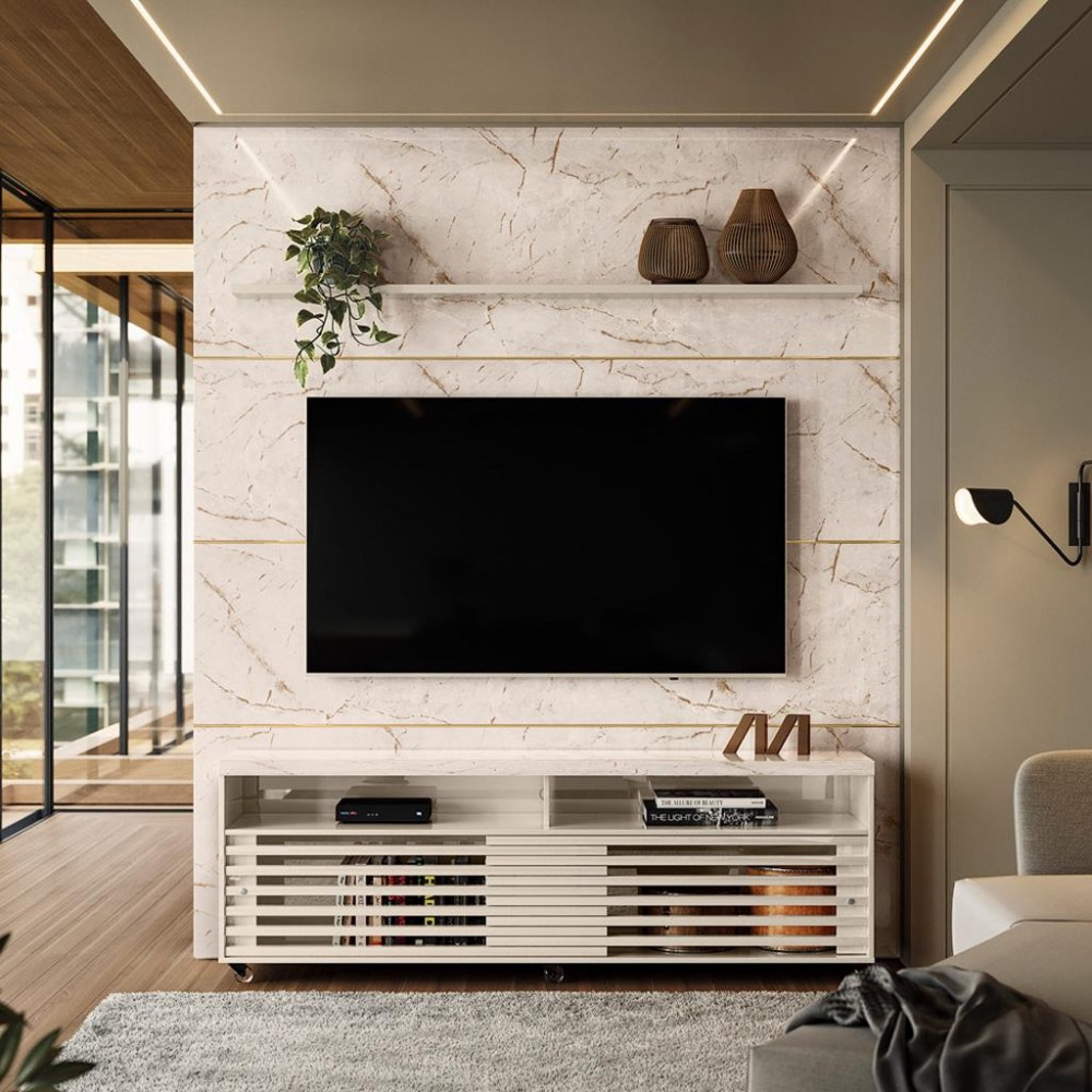 7510260928_1_xlarge.png Painel para TV até 75 Polegadas 2 Portas com Rodizio Frizz Prestige Madetec - Imagem 1