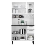 Armário De Cozinha Aço Compacto 105cm 6 Portas 2 Gavetas Itatiaia Pratika Branco - Imagem 3