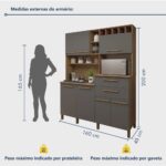 Armário de Cozinha 7 Portas 2 Gavetas Monte Rey - Imagem 2