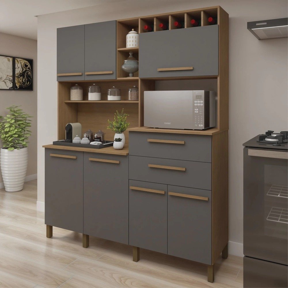 Armario-de-Cozinha-7-Portas-2-Gavetas-Monte-Rey.jpeg Armário de Cozinha 7 Portas 2 Gavetas Monte Rey - Imagem 1