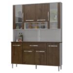 Armário de Cozinha Kit Cancun 8 Portas Branco Malbec – Incorplac