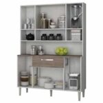 Armário de Cozinha Kit Cancun 8 Portas Branco Malbec – Incorplac - Imagem 2