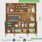 Armário para Cozinha 6 Portas 2 Gavetas Luna Plus - Imagem 4