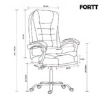 Cadeira de Escritório Presidente Base Cromada com Rodinha Fortt Marselha Marrom – CPF03-M - Imagem 4