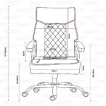 Cadeira de Escritório Presidente Base Cromada com Rodinha Fortt Munique Preta – CPF14-P - Imagem 4