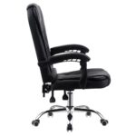 Cadeira de Escritório Presidente Base Cromada com Rodinha Fortt Sevilha Preta – CPF04-P - Imagem 3