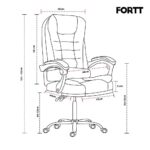 Cadeira de Escritório Presidente Base Cromada com Rodinha Fortt Sevilha Preta – CPF04-P - Imagem 4