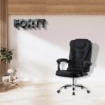 Cadeira de Escritório Presidente Base Cromada com Rodinha Fortt Sevilha Preta – CPF04-P - Imagem 5