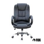 Cadeira de Escritório Presidente Base Cromada com Rodinha Fox Racer Preta – UT-C300 - Imagem 2
