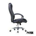 Cadeira de Escritório Presidente Base Cromada com Rodinha Fox Racer Preta – UT-C300 - Imagem 3