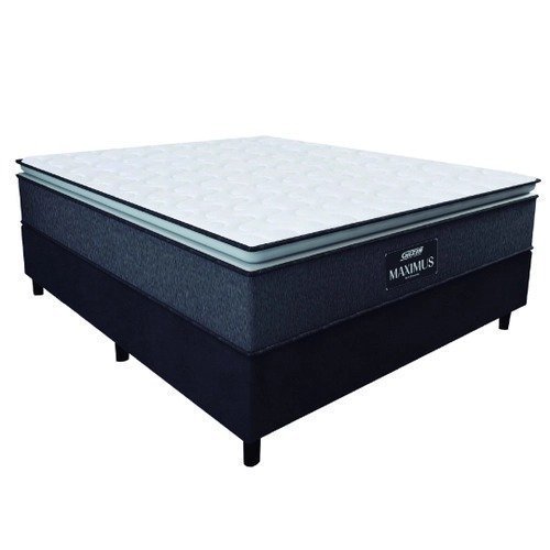 Cama-Box-Casal-Colchao-Molas-Ensacadas-Pillow-Top-Maximus-138x188x67cm-Cinza-Preto-Gazin-Suporta-ate-120Kg-por-Pessoa-1.jpeg Cama Box Casal Colchão Molas Ensacadas Pillow Top Maximus 138x188x67cm Cinza / Preto Gazin – Suporta até 120Kg por Pessoa - Imagem 1