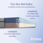 Colchão Queen Emma Duo Comfort – 10 anos de garantia, conforto ortopédico dupla face -158x198cm - Imagem 2