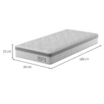 Colchão Solteiro Sigma Molas Ensacadas (22x88x188) Branco e Cinza - Imagem 2