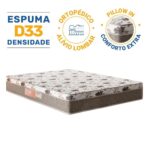 Colchão de Espuma D33 Ortopédico Pillow In Luna Casal 138cm - Imagem 2