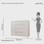 Cômoda 8 Gavetas Doble - Imagem 2